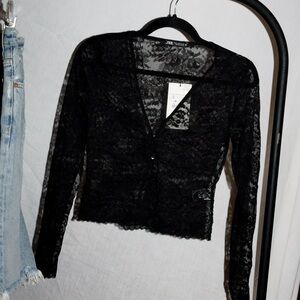 Zara Black Lace Cardigan